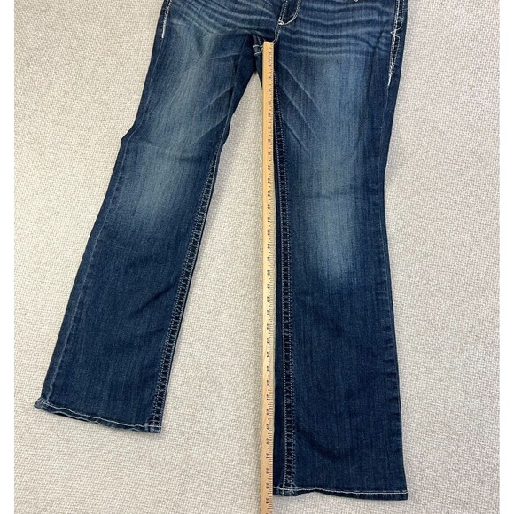 Ariat REAL Jeans Bootcut Women's 32L Mid Rise Stretch Western Embroidered Denim - Picture 8 of 12